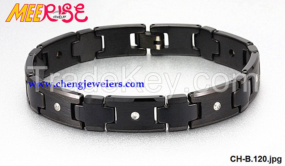 NEW design stylish TUNGSTEN BRACELET,mens jewelry bracelet,cicret bracelet with CZ