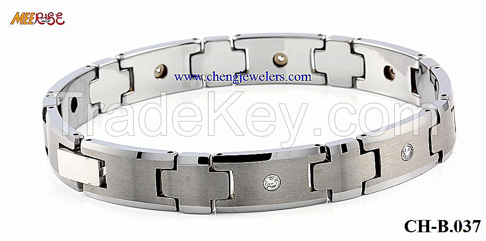 NEW design stylish TUNGSTEN BRACELET,mens jewelry bracelet,cicret bracelet with CZ