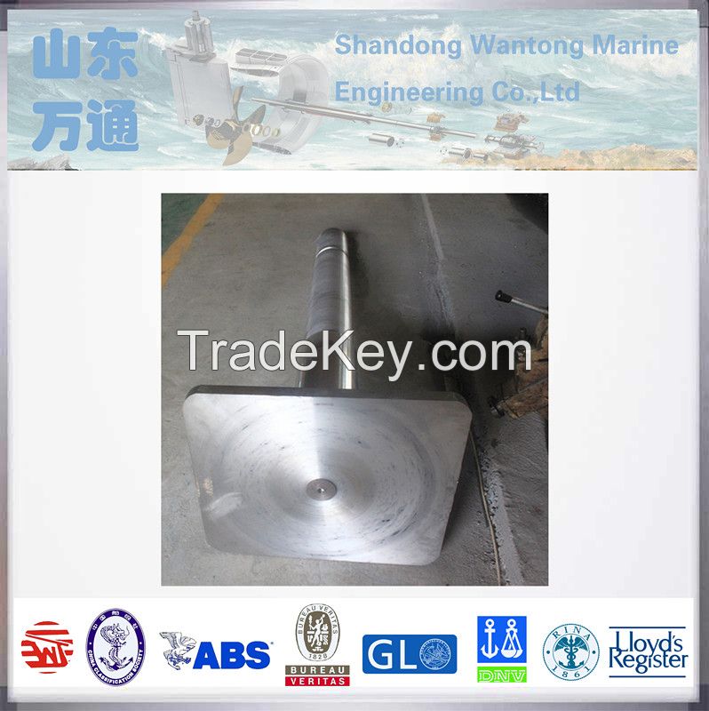 naval propeller shaft rudder carrier forged steel rudder stock for boat