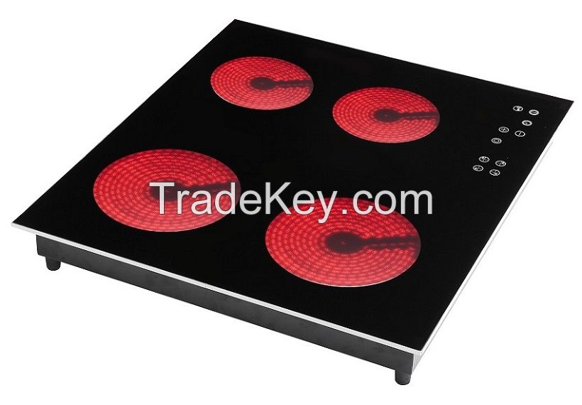 Aotin Black Glass Ceramic Cooktop with RoHS Certificatel 4 Burner Cook