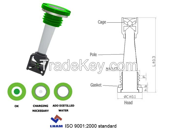 battery charge indicator for car battery with 1 balls A201