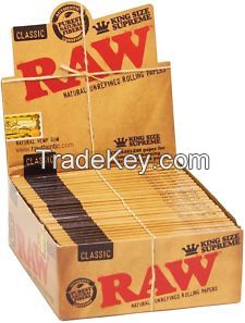 RAW Rolling Papers For Sale, classic &amp; organic king size rolling papers