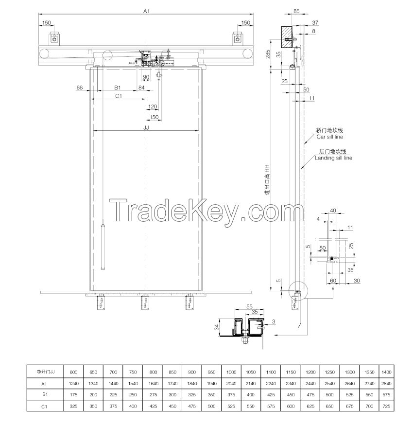 Elevator Automatic Sliding Door Operator Mitsubishi Type