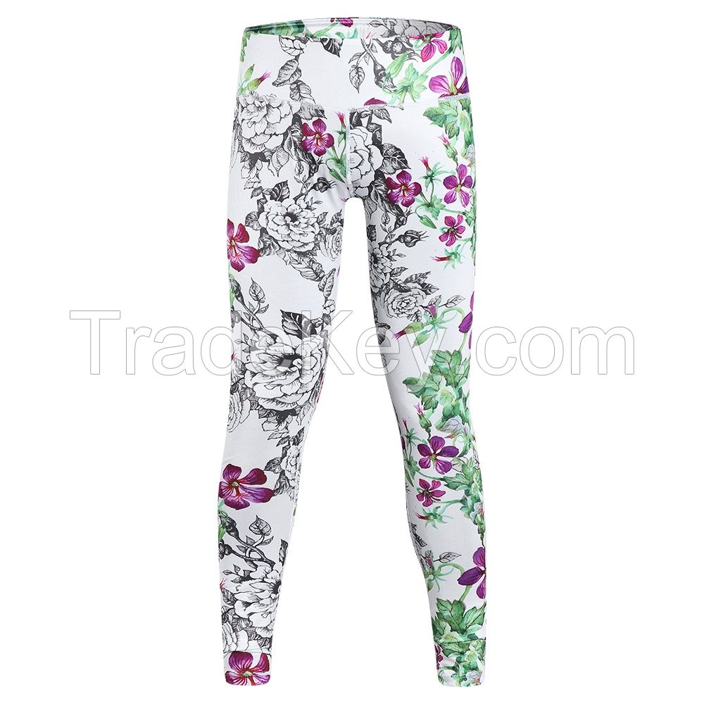 Women's running tights that Painting Awesome Chinese Peony