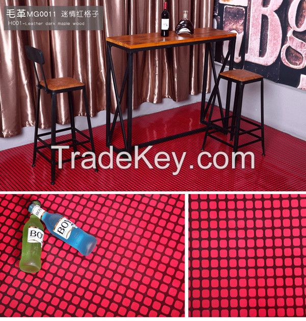 PVC sheet flooring with non-woven