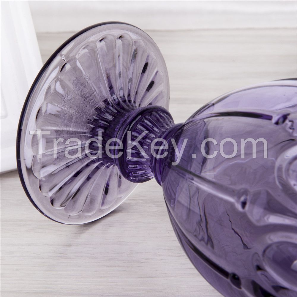 Kingstone purple glass goblet