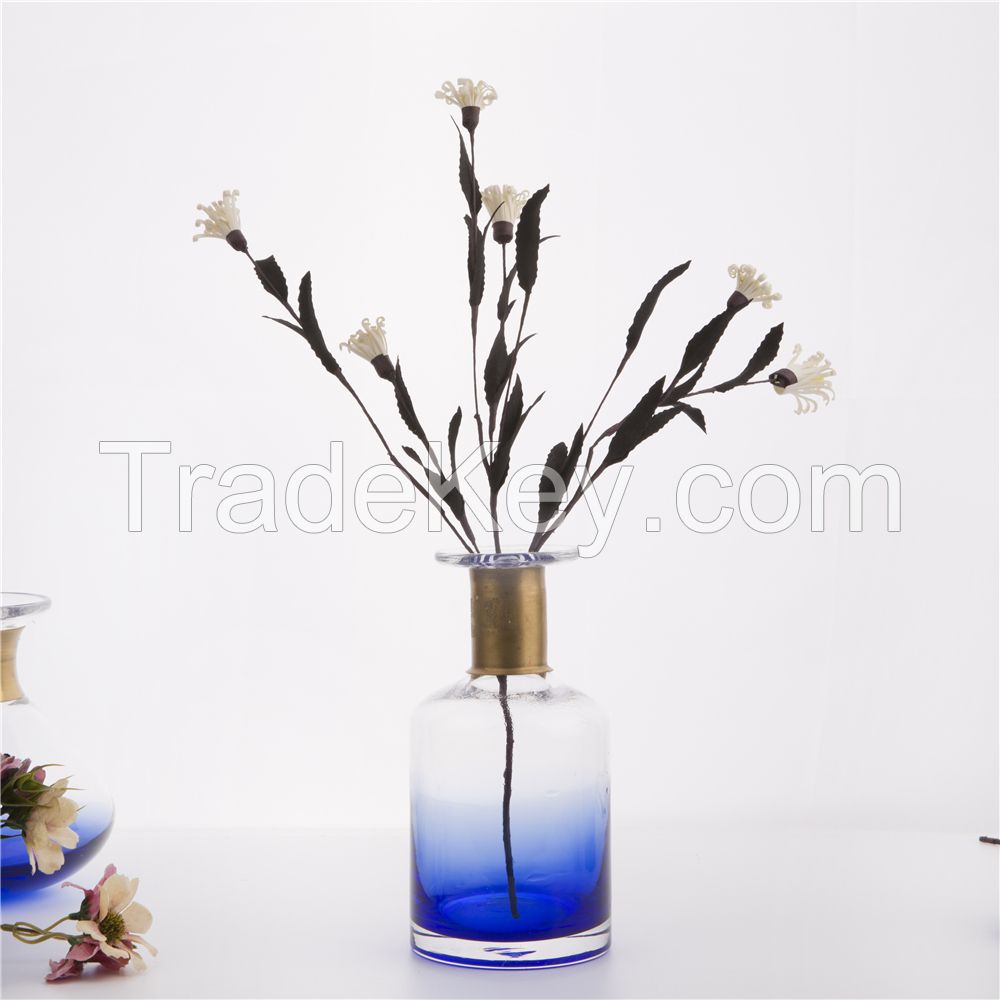 Decoration 805g blue colorful simple style import glass vase