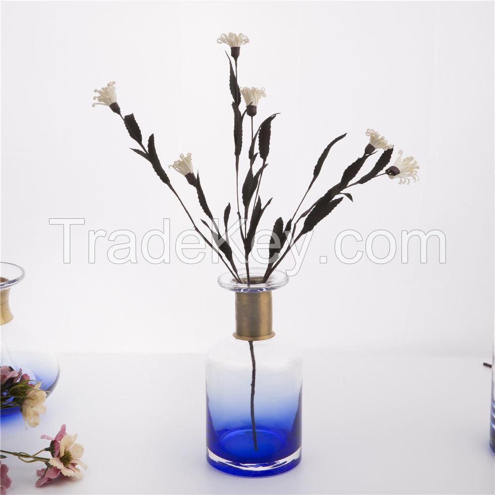 Decoration 805g blue colorful simple style import glass vase