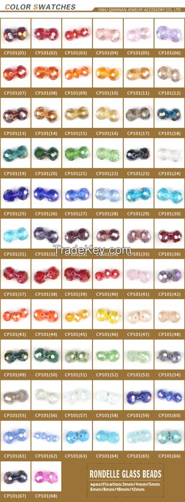 Crystal glass beads