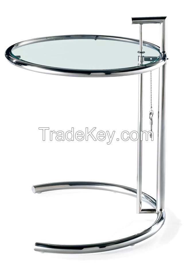 SHIMING MS-3316 Tempered glass with stainless steel small end side table