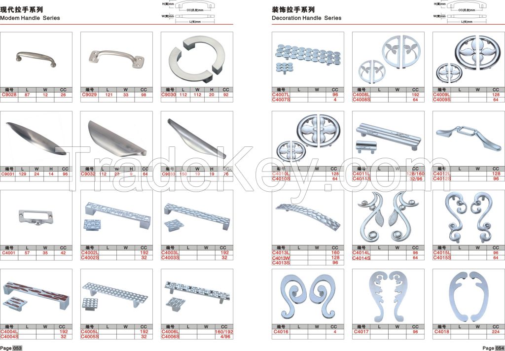 Zinc alloy handle knob kitchen handle cabinet handle furniture handle