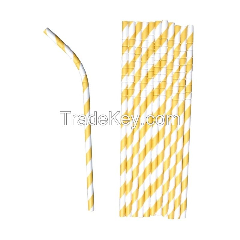 Wholesale 100% Biodegradable Bendable Paper Straws