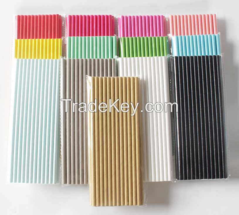 Biodegradable Paper Straws Solid Colors | Bulk Paper Straws for Concessions, Smoothies, Juice, Crafts, Party Supplies, Decorations