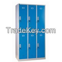 High quality cold rolled steel moisture proof wide 6 door wardrobe