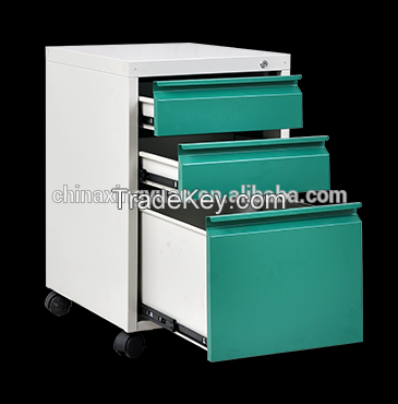 Mobile 3 drawer filing cabinet bedroom beside cabinet portable steel locker