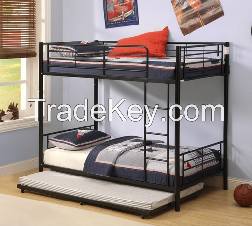 Factory Offer Strong Structure Two Layer KD Structure Steel Bunk Beds