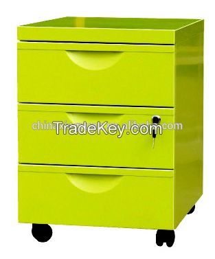 Mobile 3 drawer filing cabinet bedroom beside cabinet portable steel locker