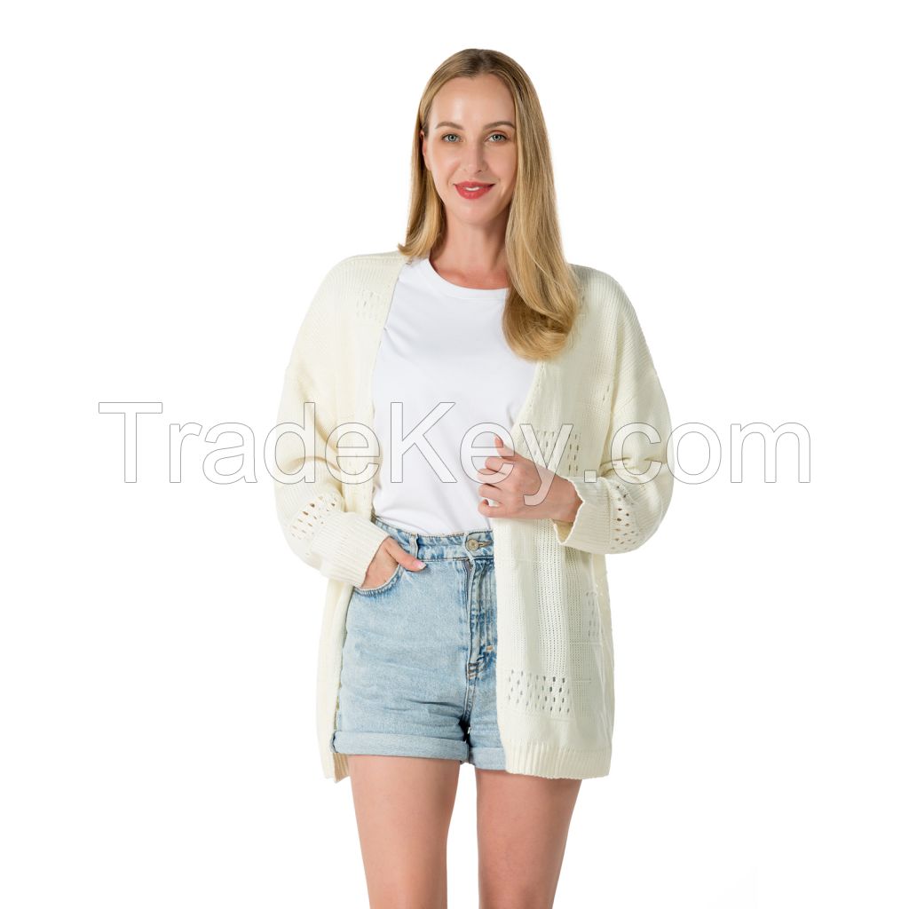 Open Front Crochet Kimono Boho Women's Cardigans Long Sleeve Lightweight Sweaters for Women