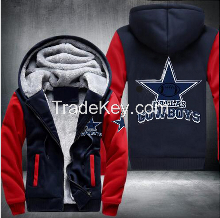 Cowboys Set Tracksuit Hoodies Hip Hop Men Tops Bottoms Thicken Zipper Fleece Sweatshirts Plus Size