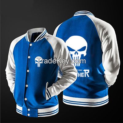 In 2017 FIFAI the new free shipping Marvel Punisher Skull Comics Supper He jacket no hat,The highest quality, USA size.