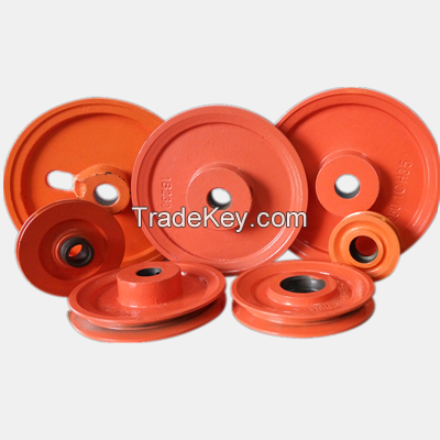 China customized oem cast iron belt pulley for ceramic mechanical parts