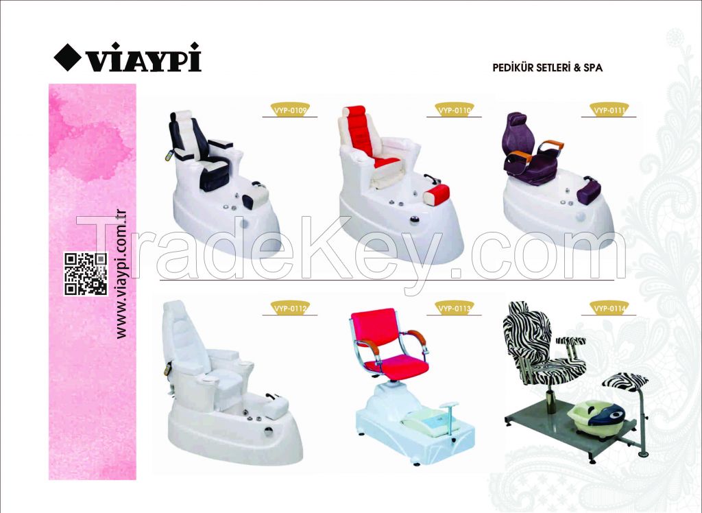   Pedicure Chairs , SPA , Manicure Chair, pedicure and manicure chair , Manicure Trolley , pedicure Tables ,Viaypi Company , Barber Chairs , Turkey , Hair Washing Shampoo Chairs 