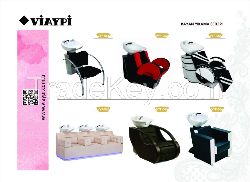 Hair Washing Shampoo Chair , Washing Shampoo Chair , Barber Chair , Viaypi Company , Hair Washing Chairs , Barber Chairs , Hydraulic Barber Chair , Turkey