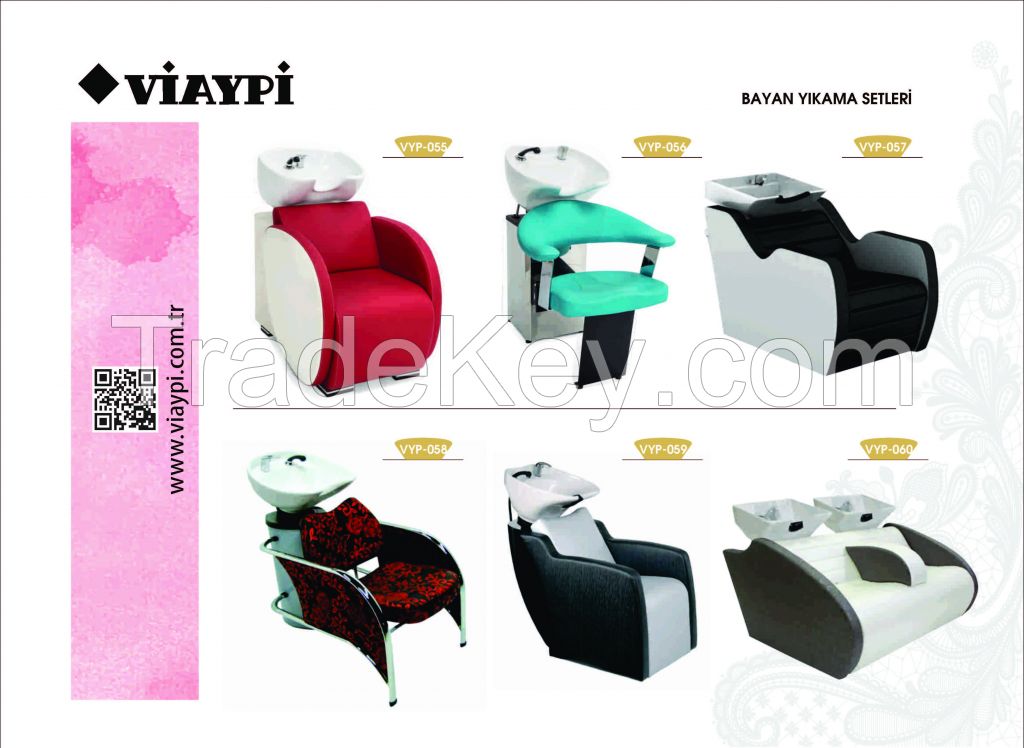 Hair Washing Shampoo Chair , Washing Shampoo Chair , Barber Chair , Viaypi Company , Hair Washing Chairs , Barber Chairs , Hydraulic Barber Chair , Turkey