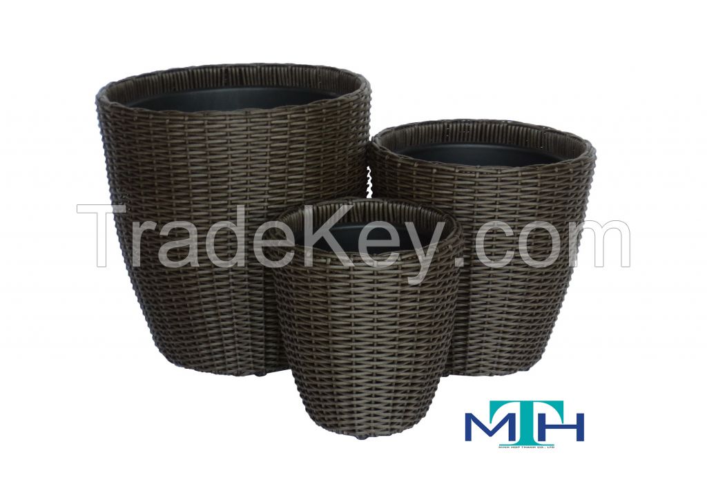 Wicker plant pot / Rattan plant pot