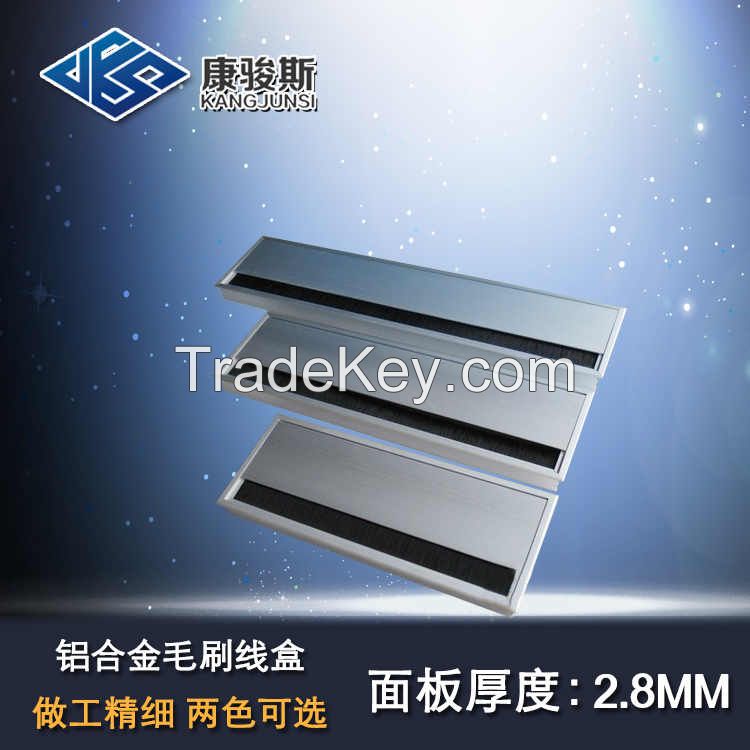 Double Side Rectangular Cable Access /Computer Desk Hole Cover/Aluminium Alloy Office Desk Cable