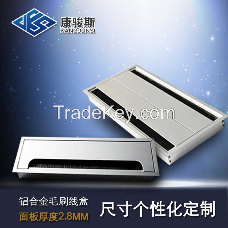 Aluminium Alloy Computer Desk Grommet Rectangular Cable Hole Cover/Cable Grommet