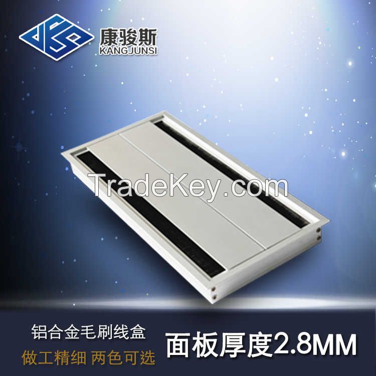 Double Side Rectangular Cable Access /Computer Desk Hole Cover/Aluminium Alloy Office Desk Cable