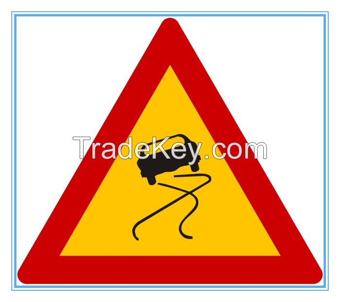 Greece road traffic warning sign, Greece road traffic warning signal