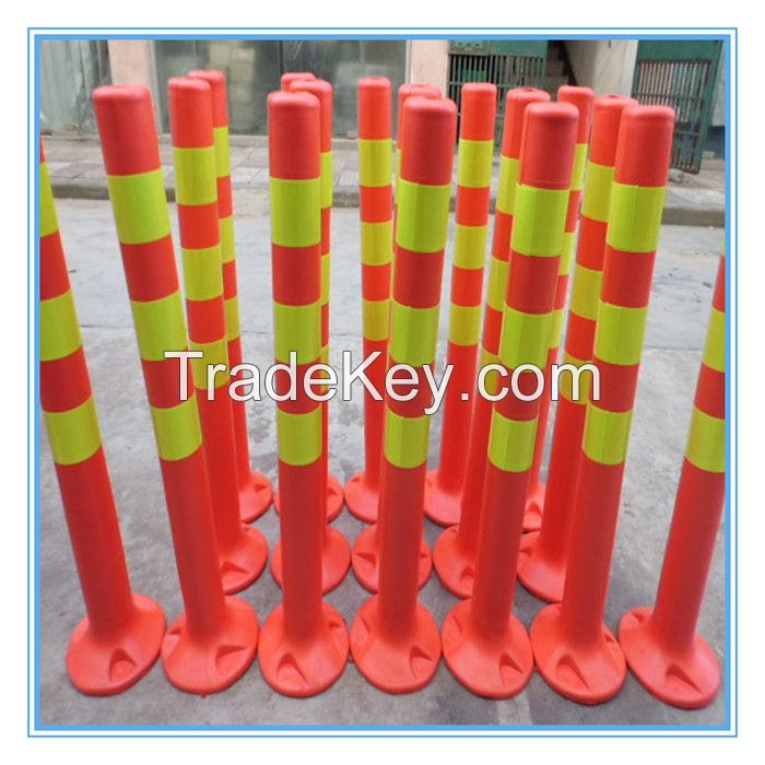 PE flexible elastic warning posts, PE flexible elastic warning bollards