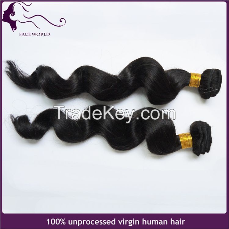 Faceworld hair wholesale loose wave human hair weft