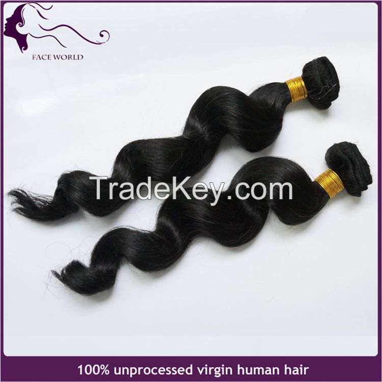 Faceworld hair wholesale loose wave human hair weft