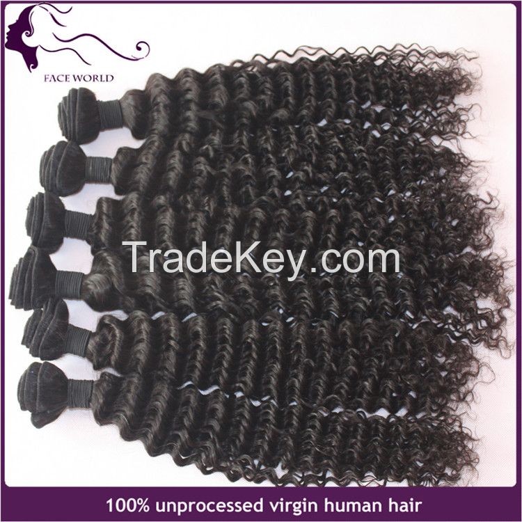 Faceworld hair wholesale deep wave virgin remy brazilian hair