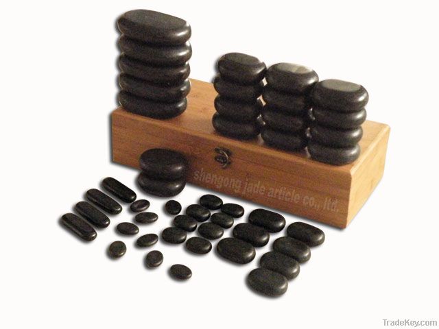 hot sale stone 16 pcs mini massage stone set skin relief massager spa