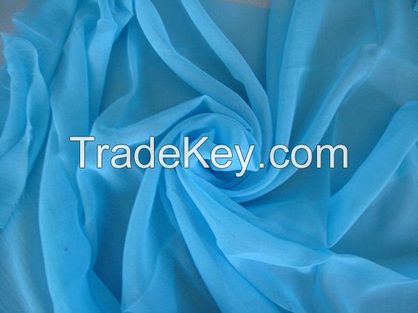 spun polyester grey voile fabric for scarf