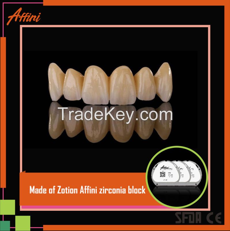 Zotion professional dental manufacturer ceramic CAD/CAM zirconia block