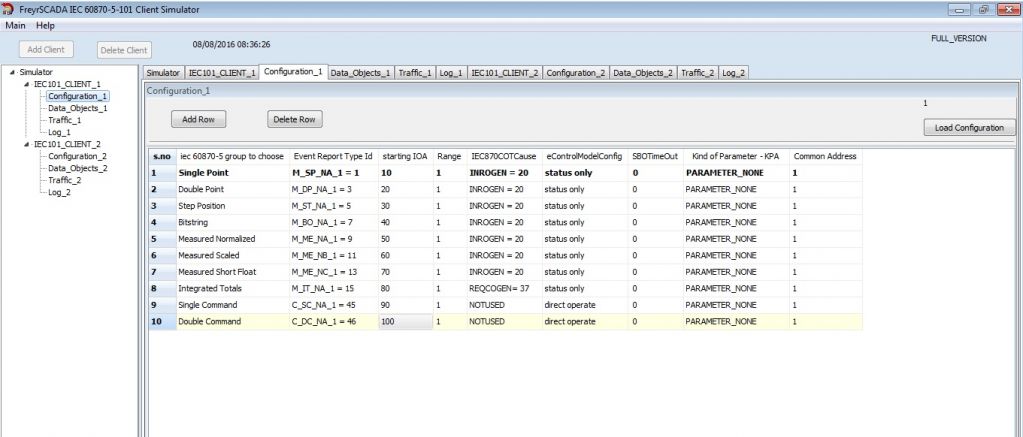 IEC 60870-5-101 Client / Master Simulator