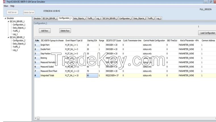 IEC 60870-5-104 Server / Slave Simulator