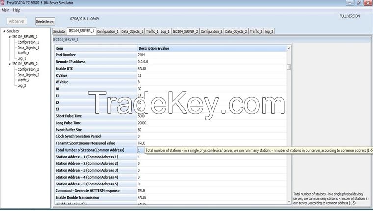 IEC 60870-5-104 Server / Slave Simulator