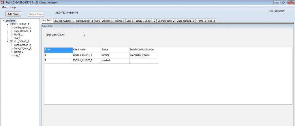 IEC 60870-5-101 Client / Master Simulator