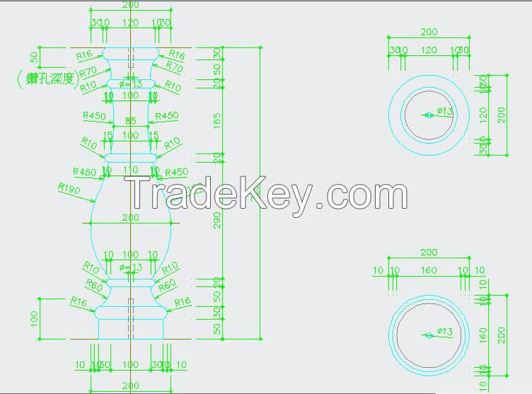 chinese granite bottle railing by Xiamen Dingzuan Trading Co., Ltd