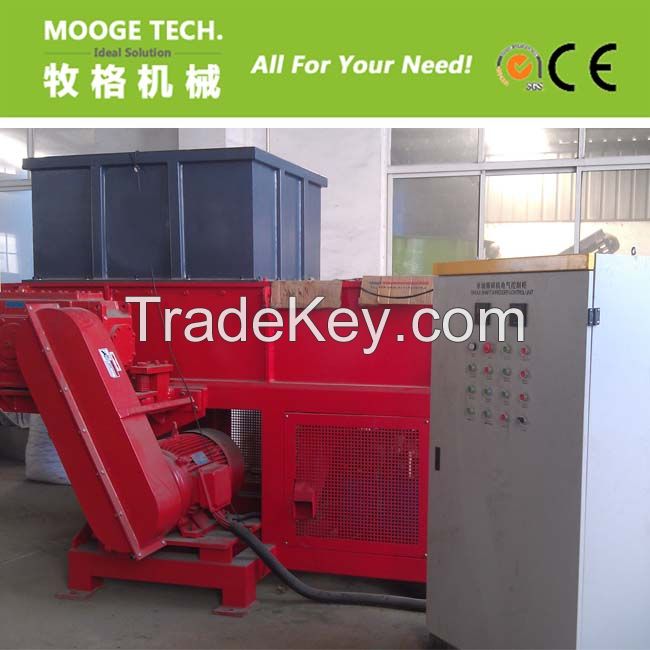 Plastic lump rubber wood shredder/single shaft shredding machine 