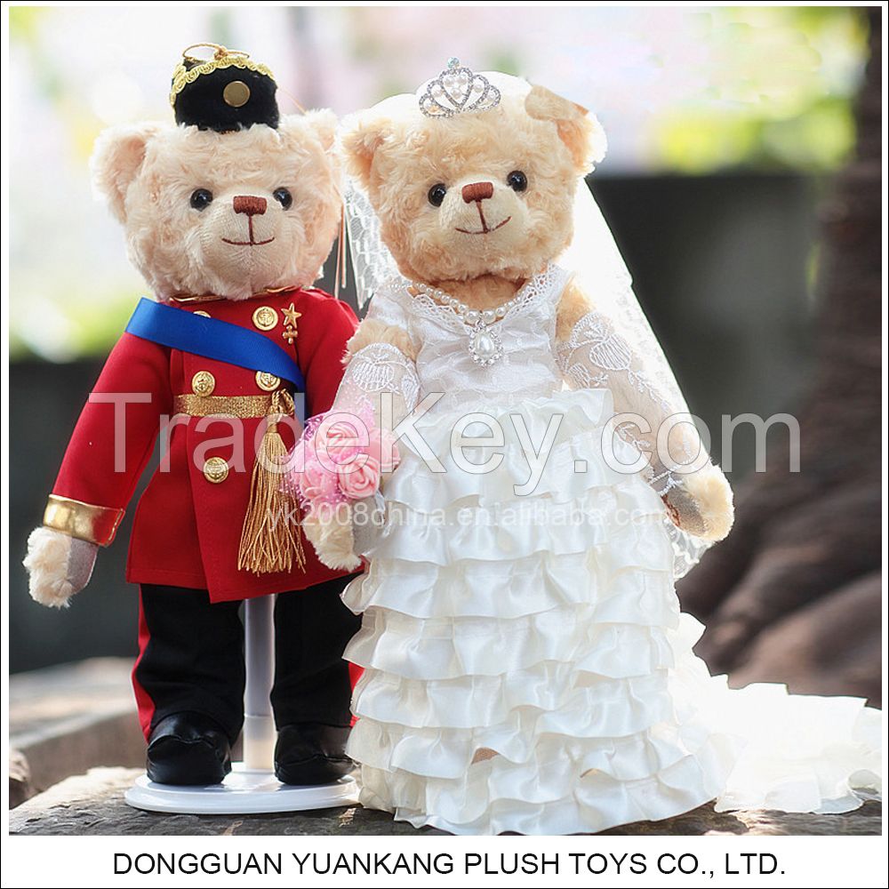 2017 HOT wedding gift plush teddy bear handmade