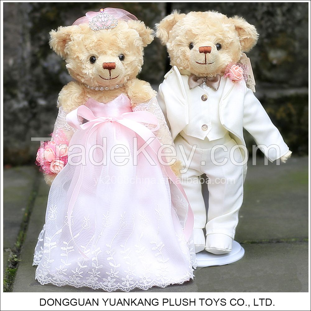 2017 HOT wedding gift plush teddy bear handmade