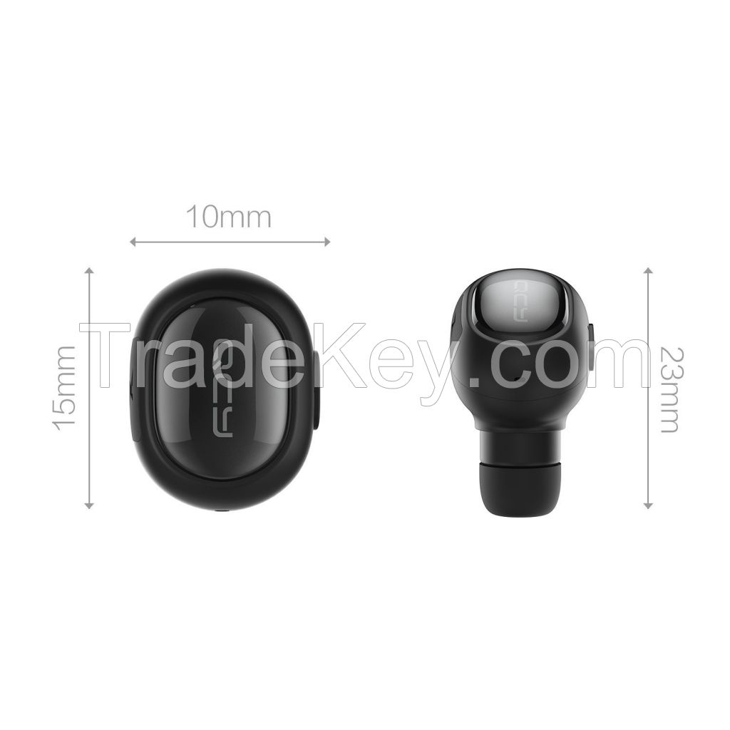 Wireless Earbud, QCY Q26 Bluetooth Invisible Earpiece With Mic, Hands-free Stereo noise canceling for Apple iPhone 7, 7 Plus, 6 Plus, 5S, 4S, and Android Phones(Black)