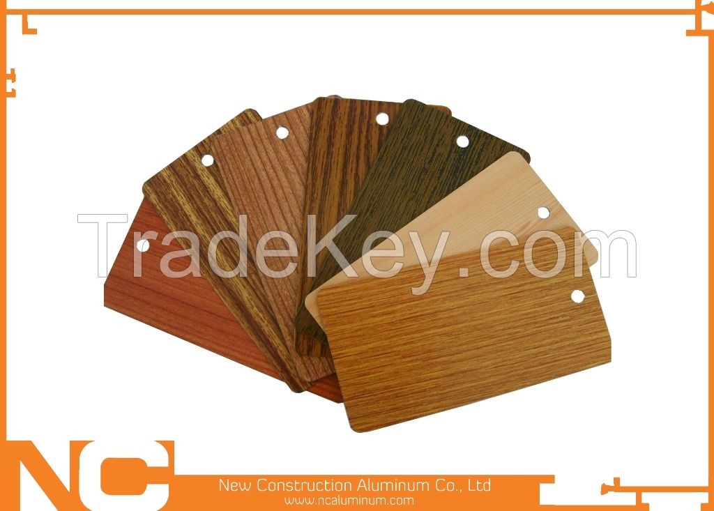 Wood grain aluminum profile